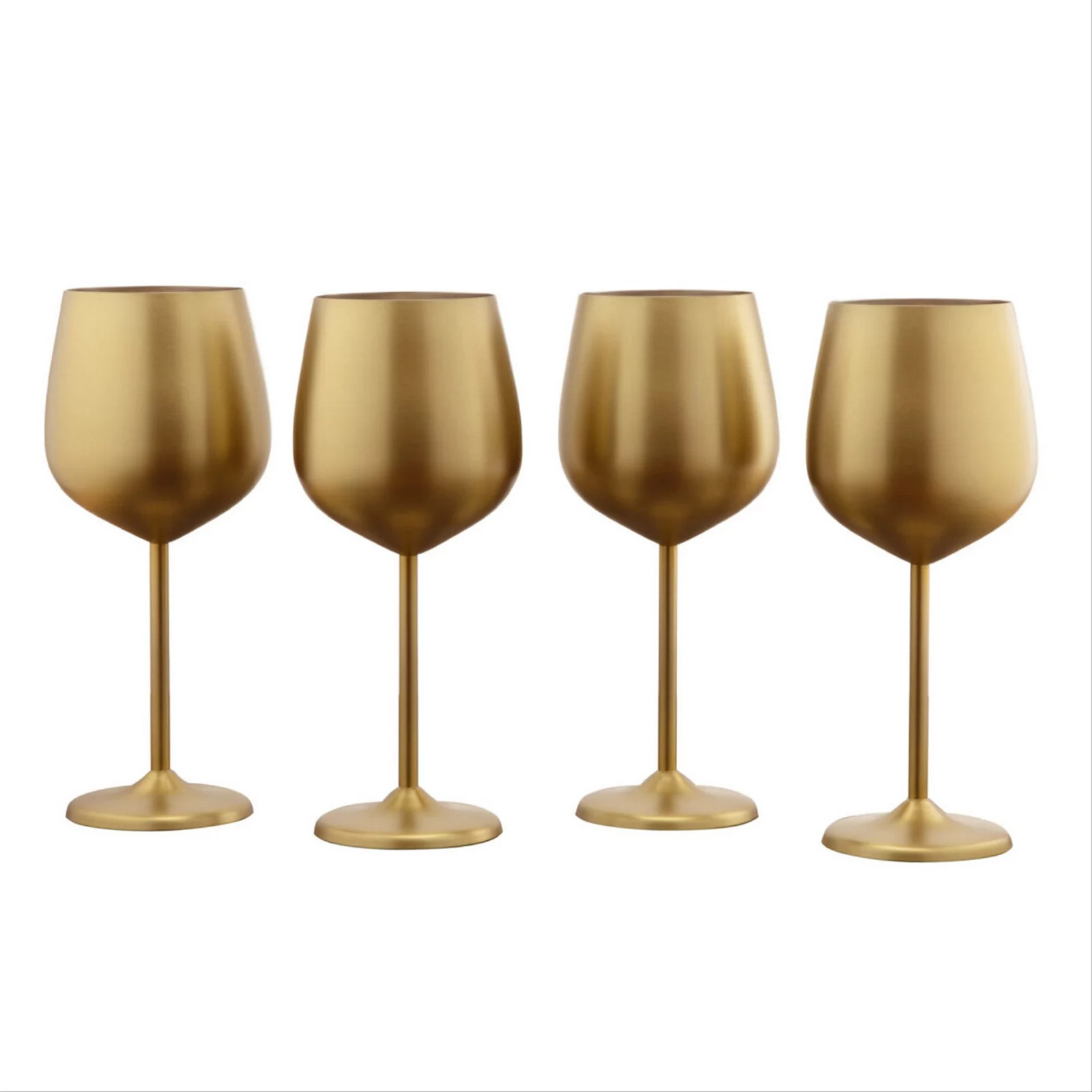 Cambridge 4-pc. Stainless Steel Wine Glass Set, Gold | Kohl's