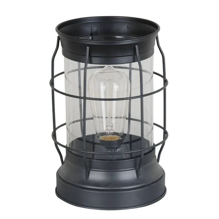 Better Homes & Gardens Bronze Metal and Glass Edison Lantern 9"H, LED Bulb Included | Walmart (US)