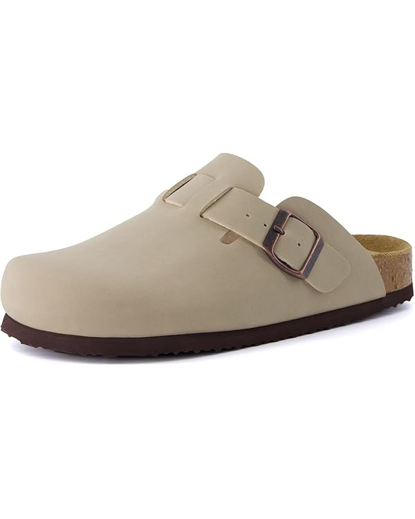 CUSHIONAIRE Hana Slip-On Buckle Clog with Cork Footbed +Memory Foam, Wide Widths Available | Amazon (US)
