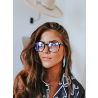 Glossy Black Blue Light Blocking Glasses | Etsy (US)