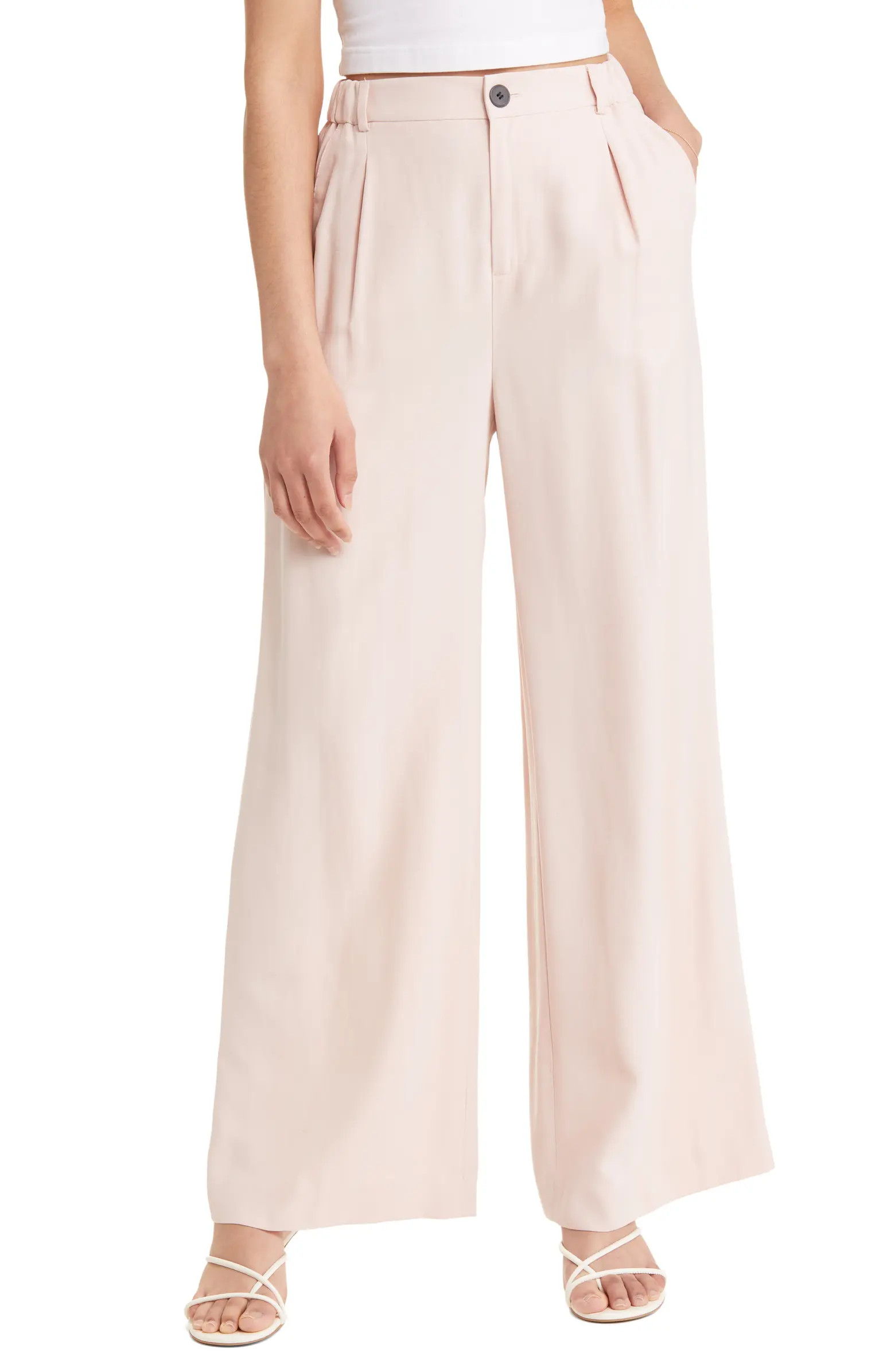 Twill Wide Leg Trousers | Nordstrom