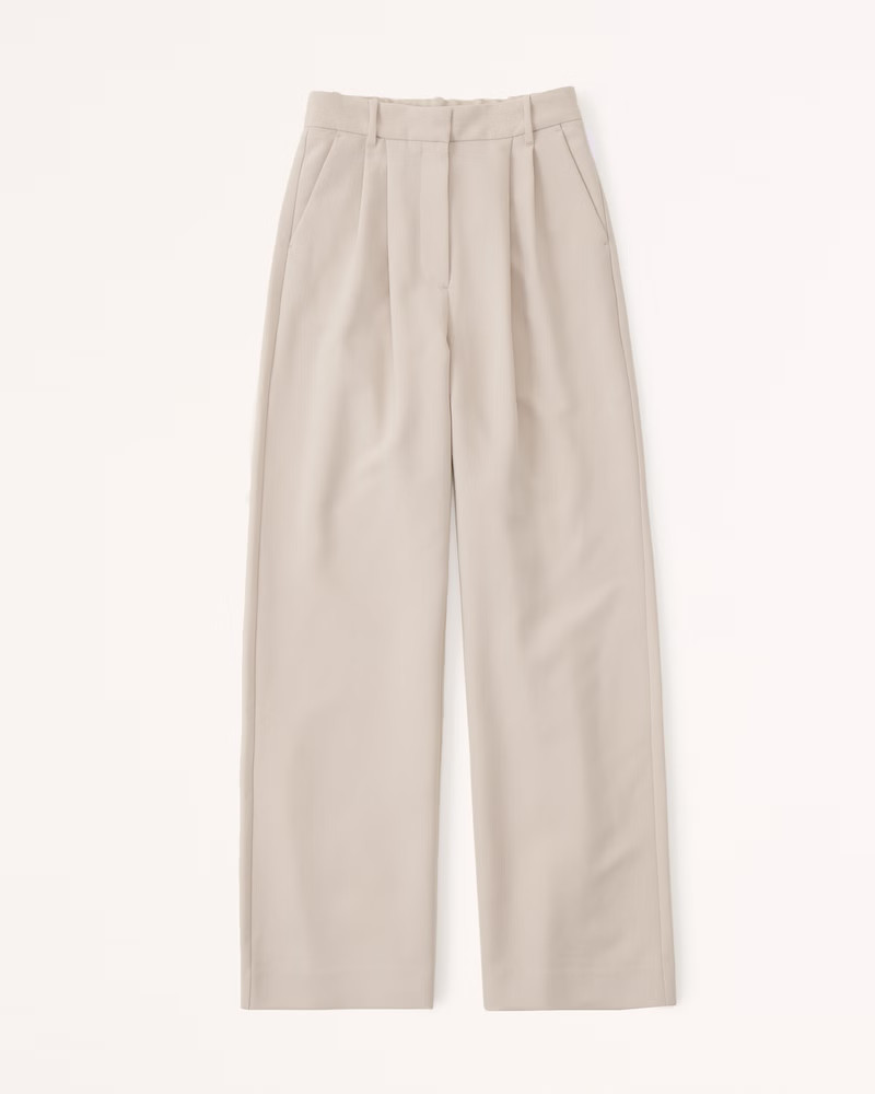Tailored Wide Leg Pants | Abercrombie & Fitch (US)