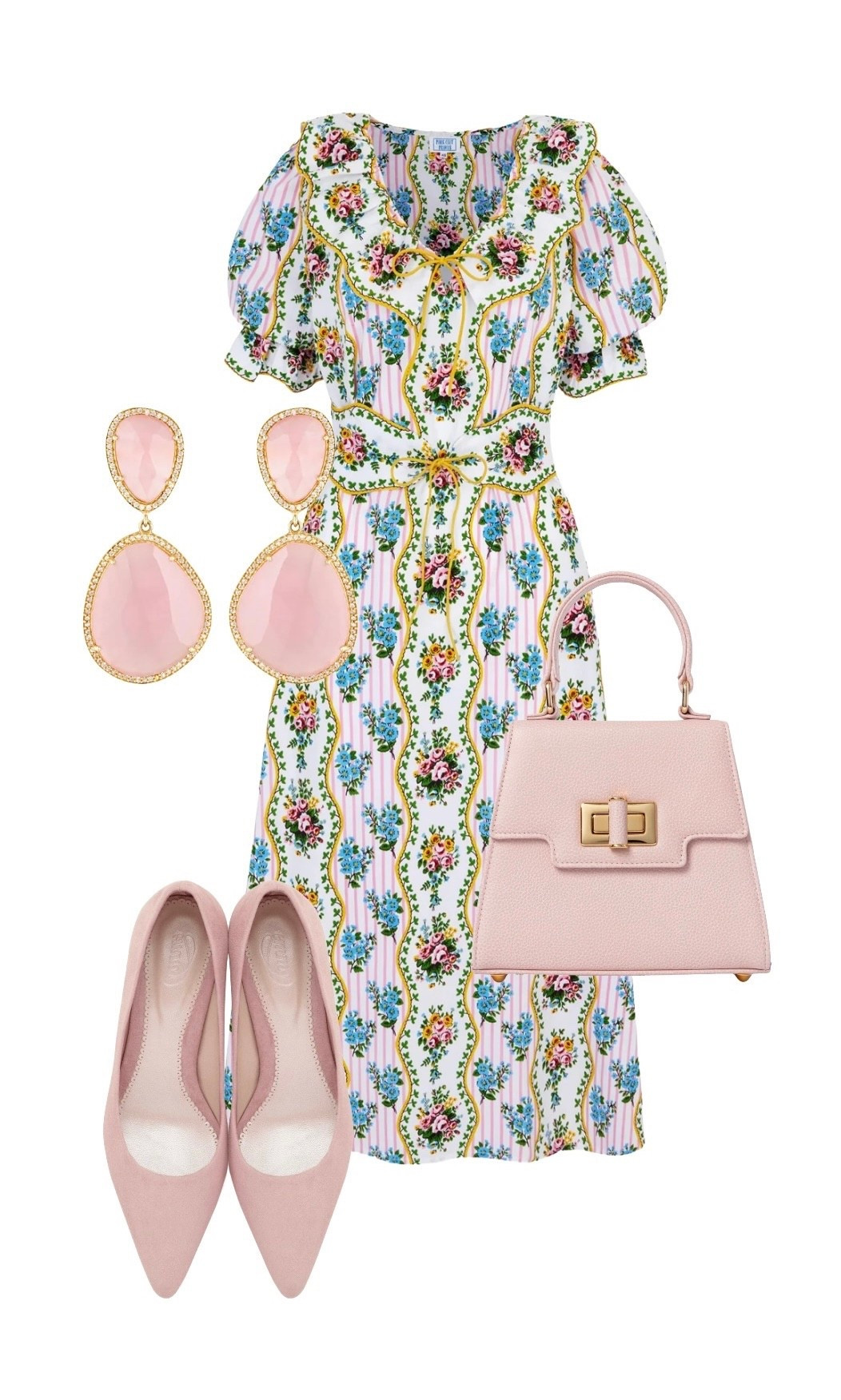 

Ava Dress in Vintage Bouquet Dress - Pink City Prints (new collection SS26 - print also available in top, skirt, trousers, see product list)

Pink Gold Statement Bijou Drop Earrings - Stephanie Browne Australia at Wolf & Badger (selling fast!)

Mabel Top Handle Bag & Tess Low Heel Shoes in Misty Rose Suede - Emmy London (see other styles)



#LTKSeasonal #LTKUK #LTKootd
