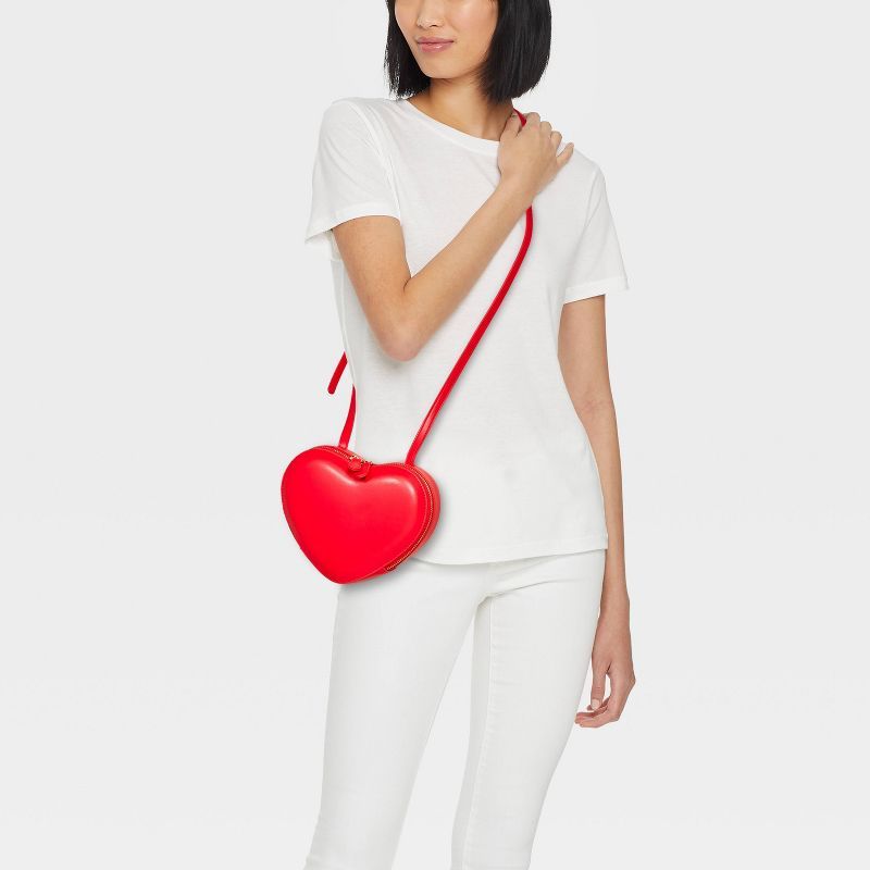 Puff Heart Crossbody Bag - A New Day™ Red | Target