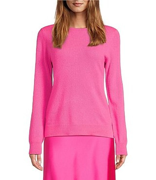 Antonio Melani Luxury Collection Cameron Cashmere Crew Neck Long Sleeve Knit Sweater - M | Dillard's