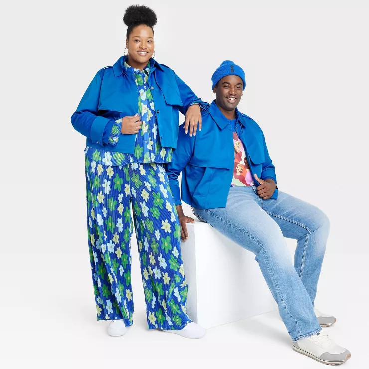 Black History Month Target x Sammy B Adult Cropped Shacket - Blue | Target