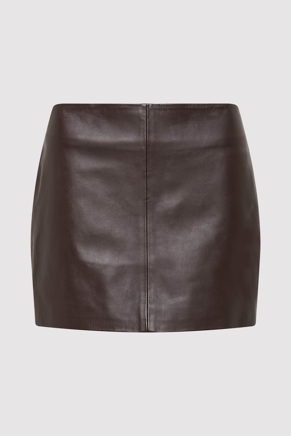 Leather Mini Skirt - Chocolate | St Agni (AU)