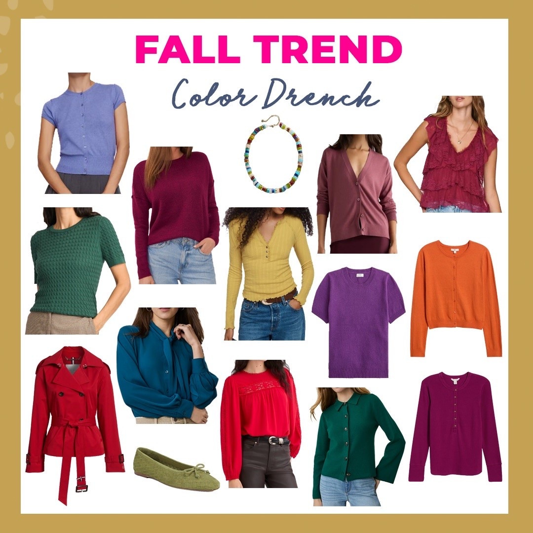 Fall Trends: COLOR DRENCH🎨 Yes we are seeing more color options in fashion beyond white, black, beige & grey!

#LTKSeasonal #LTKOver40 #LTKSaleAlert