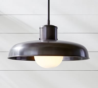 Carneros Indoor/Outdoor Milk Glass Pendant | Pottery Barn (US)