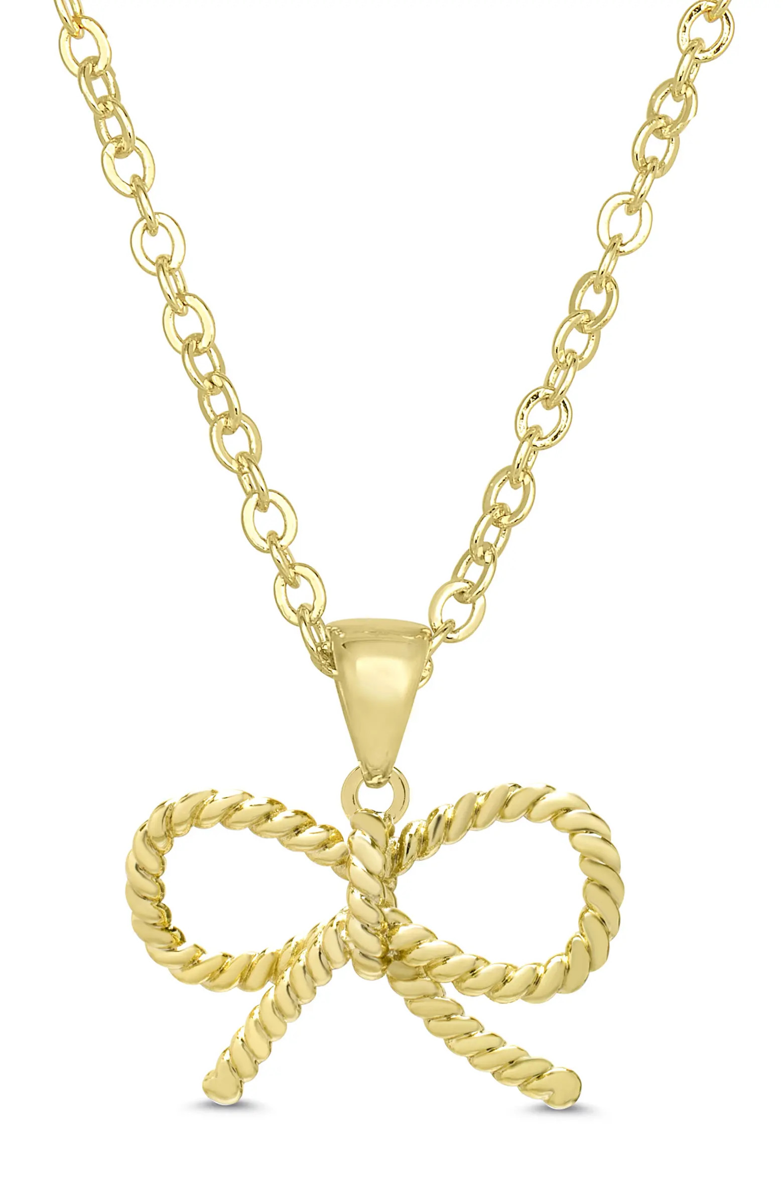 Lily Nily Kids' Bow Twist Pendant Necklace | Nordstrom | Nordstrom