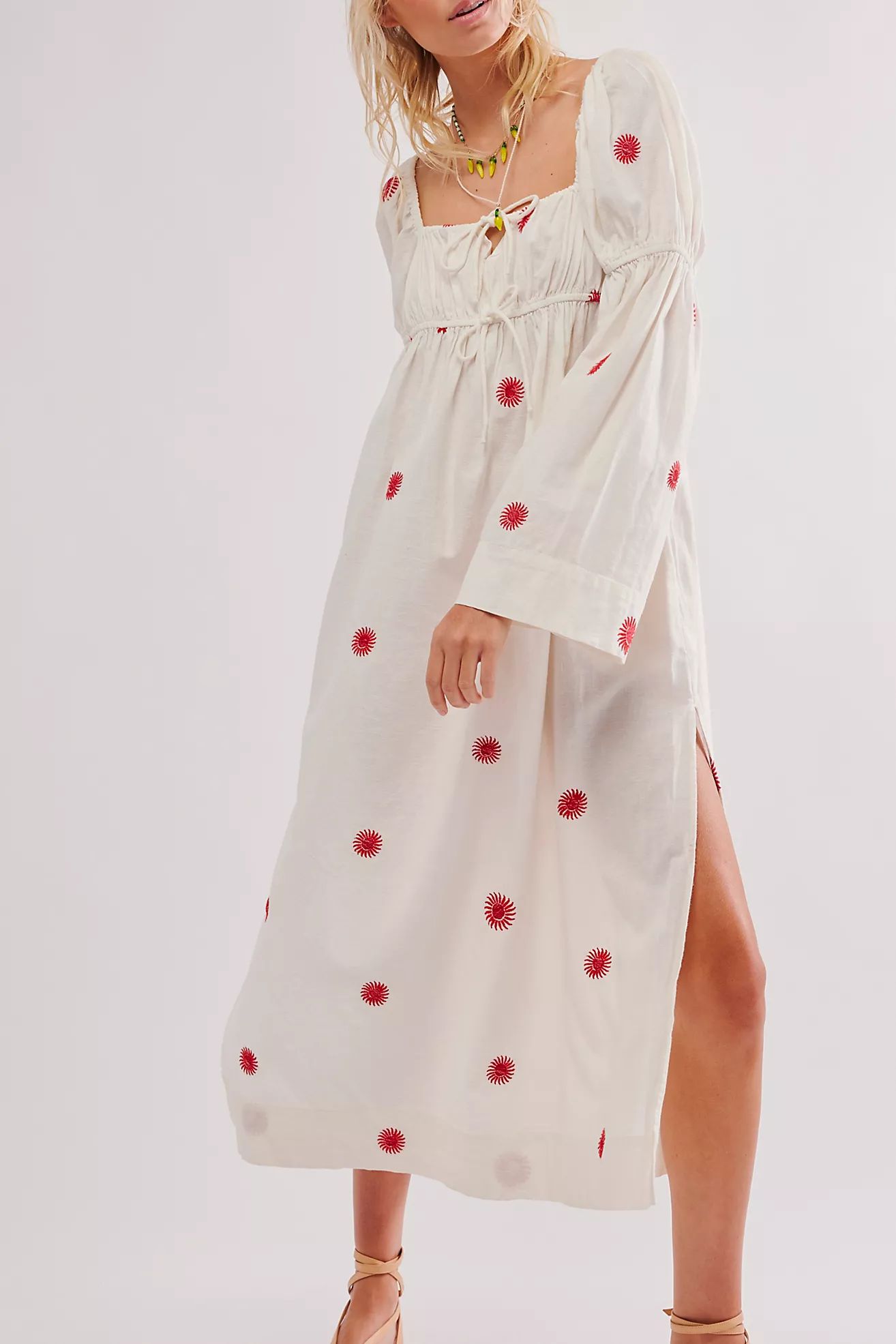Emory Embroidered Midi Dress | Free People (Global - UK&FR Excluded)
