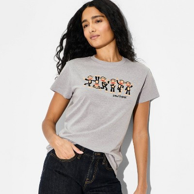 Women's Paul Frank Short Sleeve Graphic T-Shirt - Heather Gray S | Target