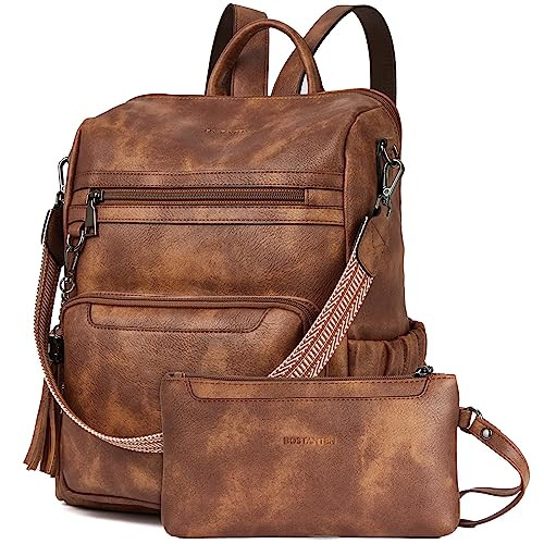 BOSTANTEN Womens Backpack Purse Leather Travel Backpack Fashion Designer Ladies Shoulder Bags wit... | Amazon (US)