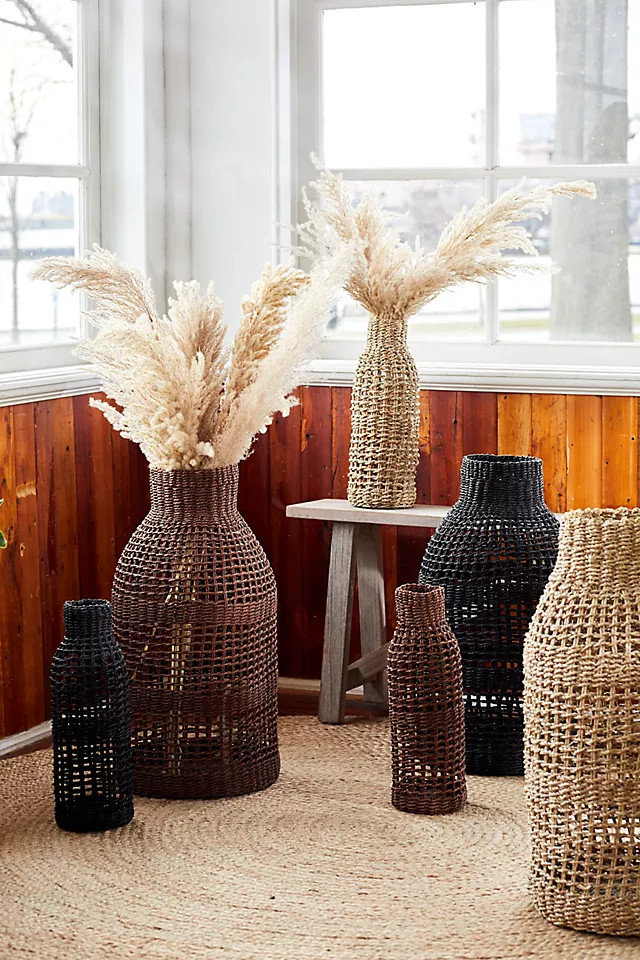 Woven Wicker Vase | Anthropologie (US)