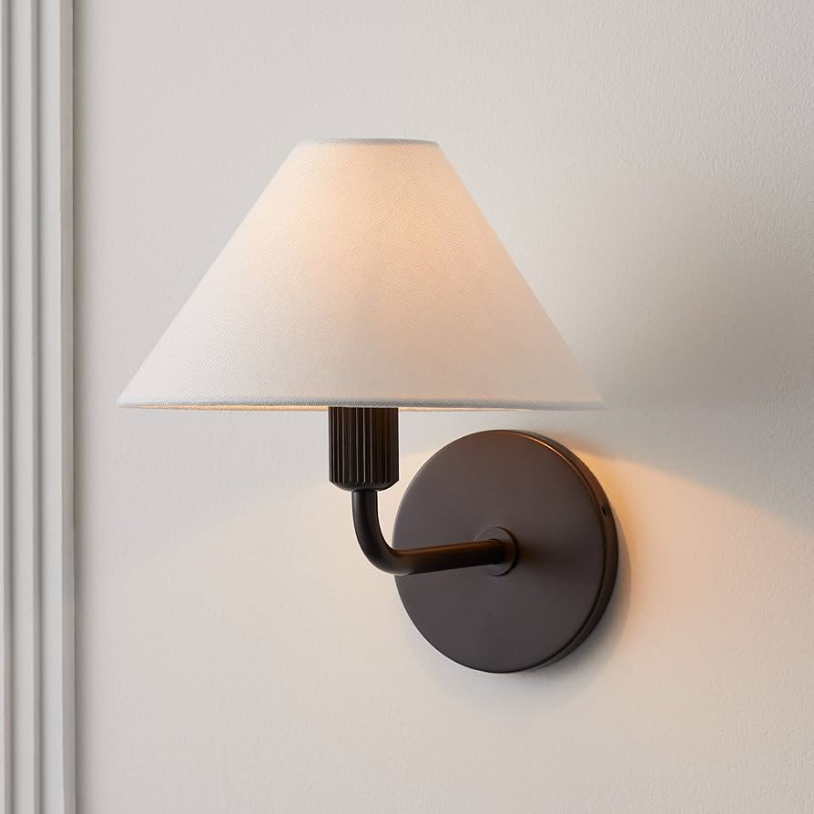 Linen Shade Sconce, Beatrix Sconce (Black) | Amazon (US)