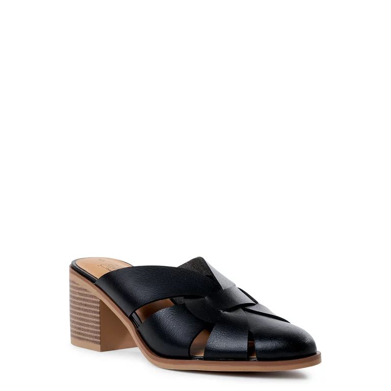 Time and Tru Women's Cutout Heel Mules | Walmart (US)