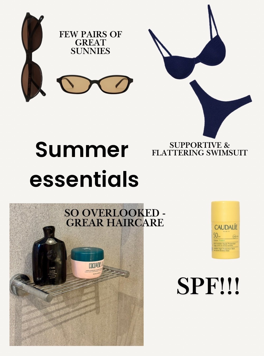 Summer essentials 

#LTKbeauty #LTKstyletip #LTKswimwear