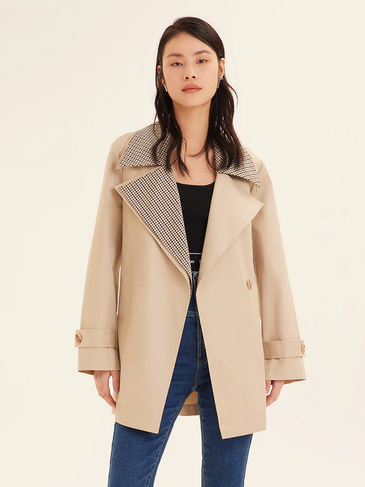Oversized Short Trench Coat | GoeliaGlobal