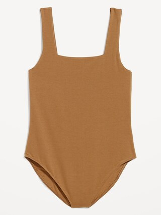 Fitted Sleeveless Square-Neck Bodysuit for Women | Old Navy (US)