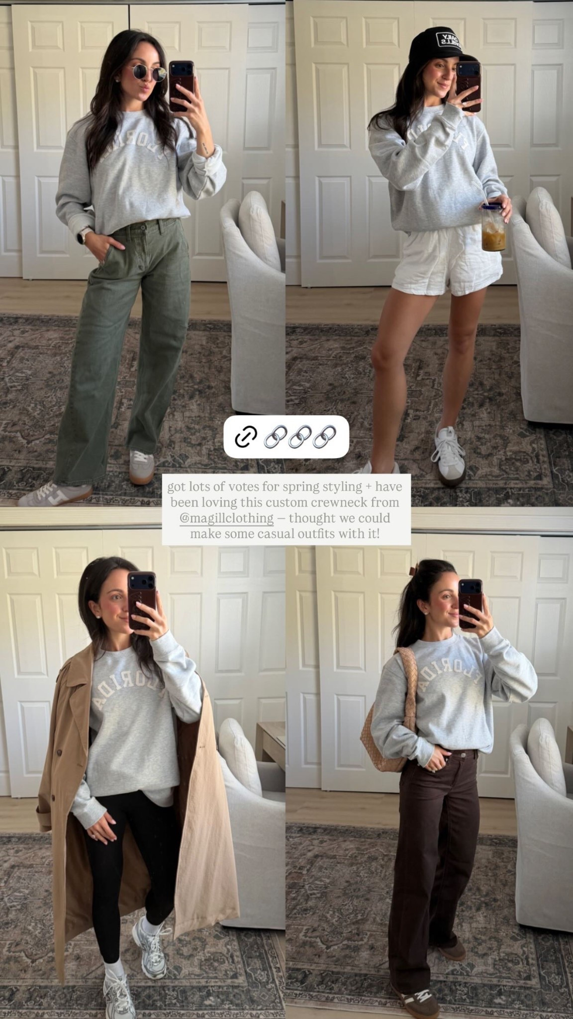 got lots of votes for spring styling + have been loving this custom crewneck from @magillclothing — thought we could make some casual outfits with it! 

#LTKootd #LTKSeasonal #LTKgrwm