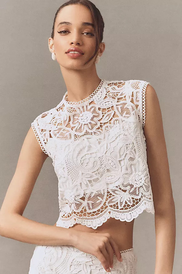 Rhodes Lace Crop Top | Anthropologie (US)
