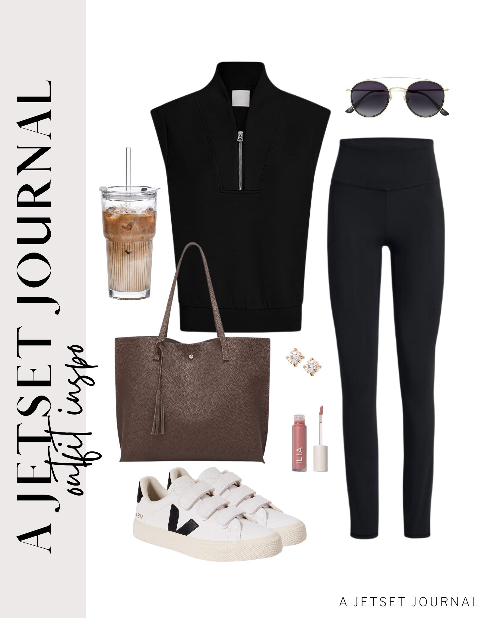 Check out this cozy new outfit you're sure to love: a half-zip sleeveless top, leggings, a tote bag, and comfy sneakers!
glass tumbler, ilia lip oil, summer top, casual outfit, ways to style, casual outfit inspo, capsule wardrobe, favorite finds, top picks, mom outfit, everyday style, summer fashion, trendy look, viral style, affordable look, amazon favorites

#LTKU #LTKSeasonal #LTKStyleTip