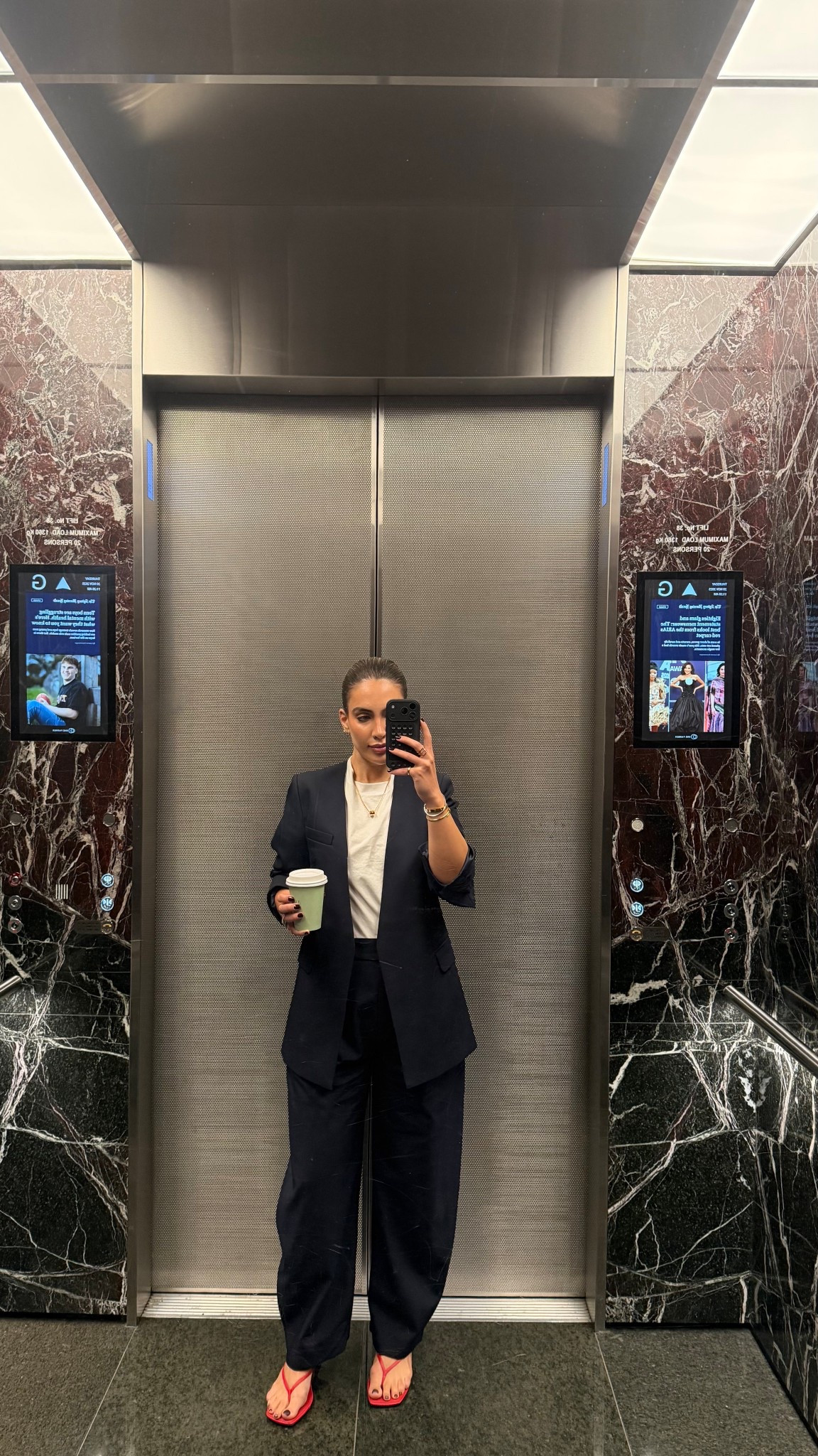 OOTD! These shoes are so comfy and cute (great dupe for The Row Constance sandal!) wearing s in t shirt and 8 in suit. Shoes are tts 

#LTKaustralia #LTKworkwear #LTKspring