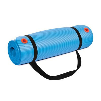 BodySport Personal Exercise Mat, Exercise Equipment for Yoga, Pilates, and Fitness Routines, 56 in. x 24 in. X 1/2 in., Blue | Target