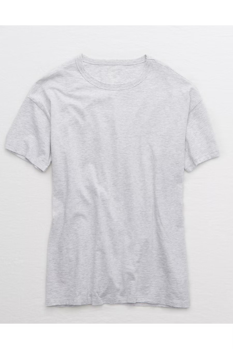 Aerie Boyfriend Distressed Oversized T-Shirt Women's Light Heather Gray XS | American Eagle Outfitters (US & CA)
