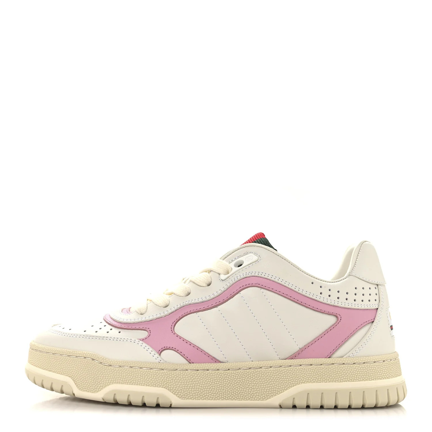Calfskin Womens Re-Web Sneakers 36.5 White Pink | FASHIONPHILE (US)