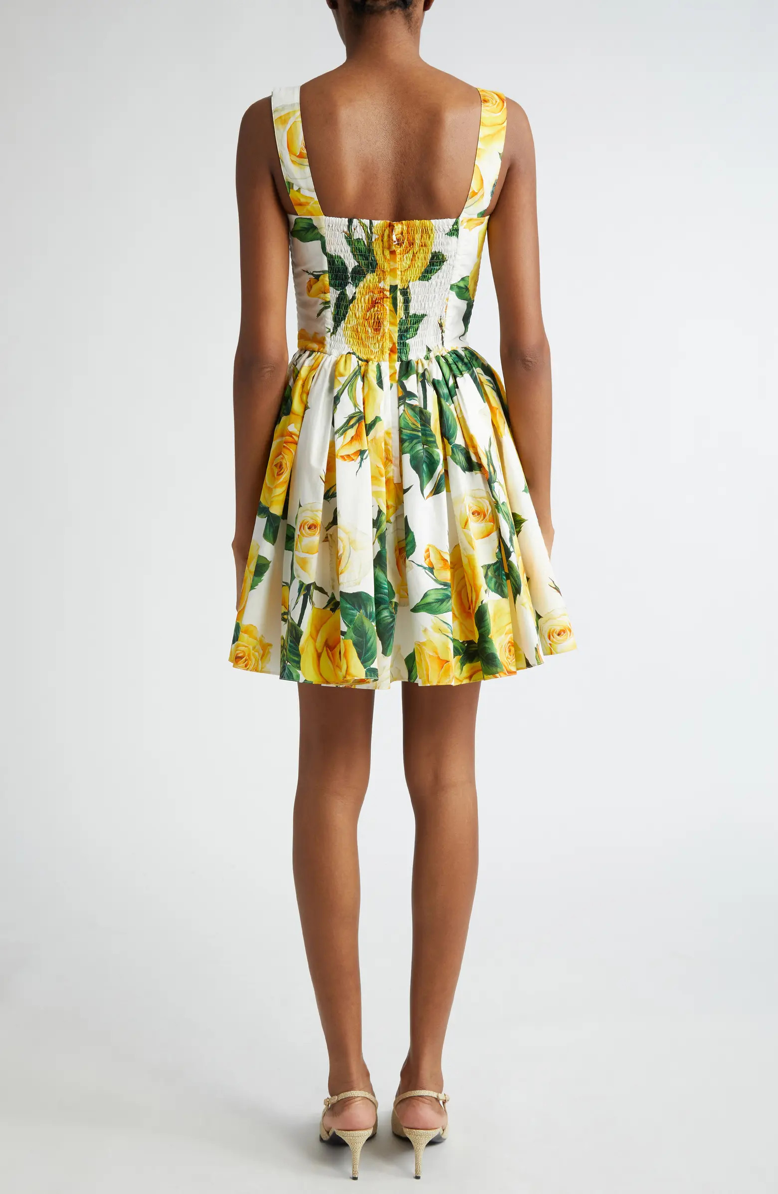 Rose Print Corset Bodice Minidress | Nordstrom