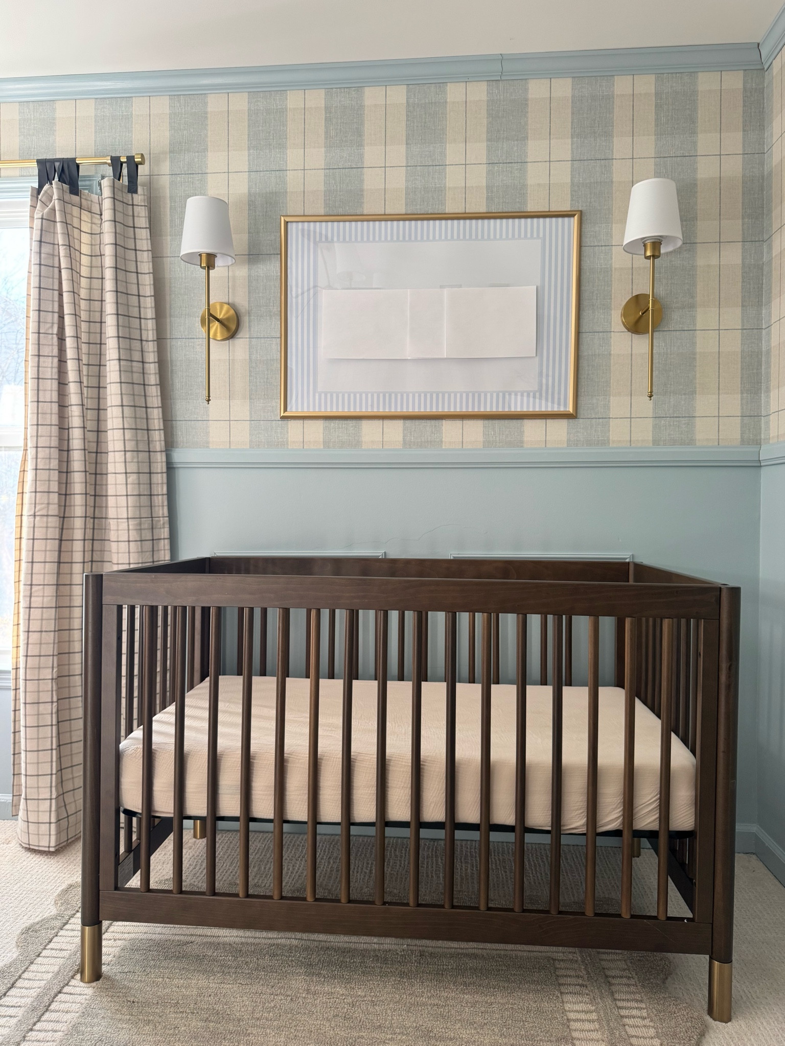 Baby boy nursery // nursery ideas // dark wood crib // wall sconces // nursery decor 

#LTKBump #LTKBaby #LTKHome