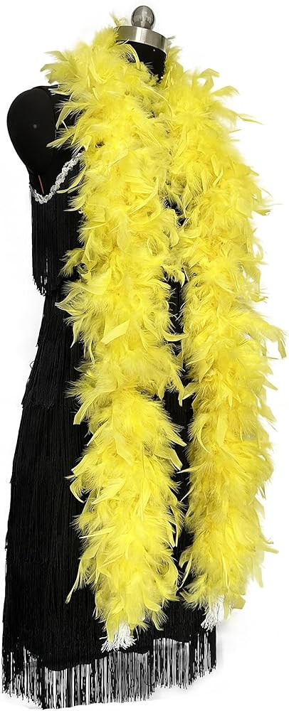 Happy Feather 2 Yards 80g Turkey Chandelle Feather Boa for DIY Craft,Party Dancing Dress Up, Hall... | Amazon (US)