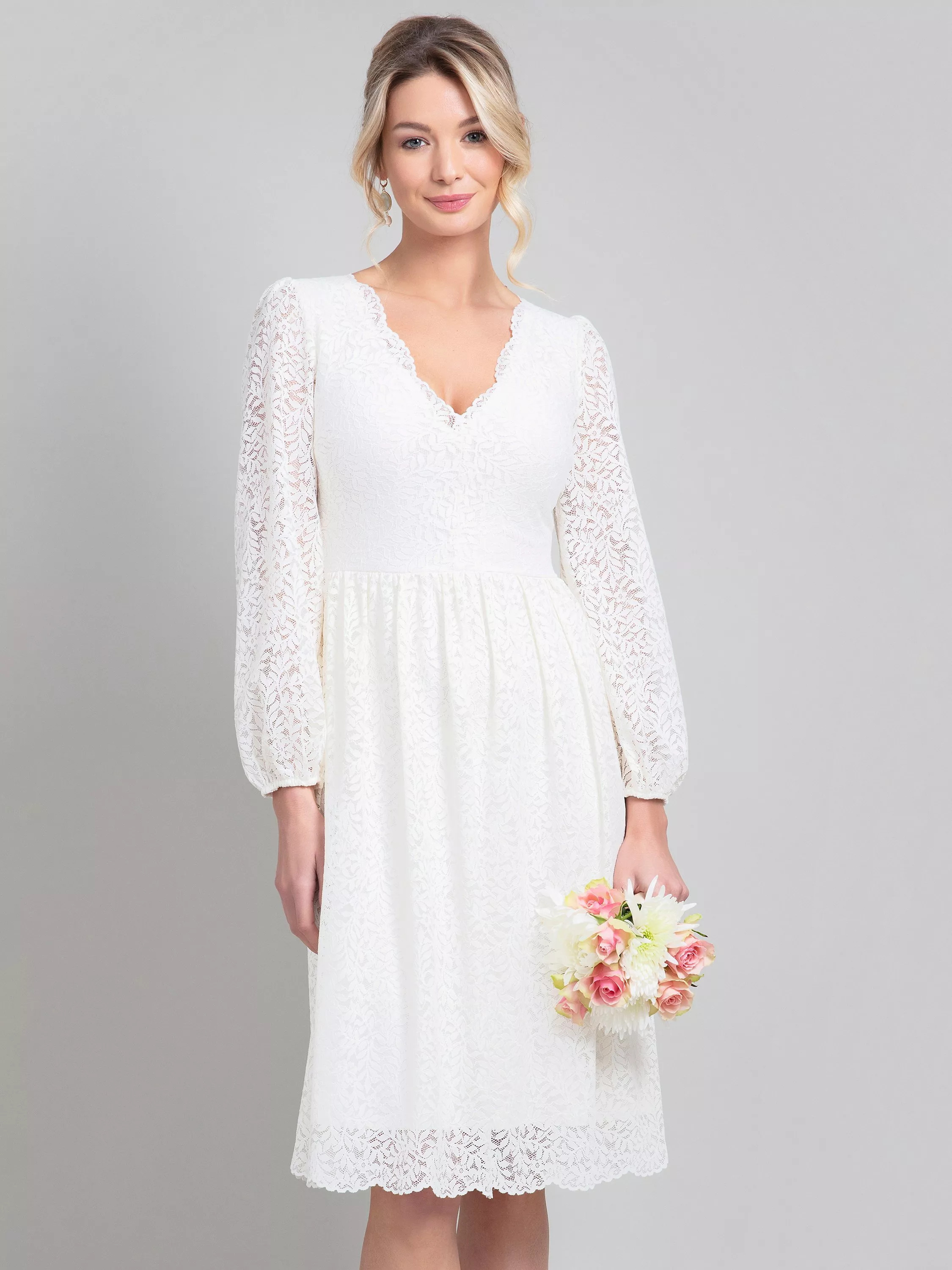 Alie StreetLauren Lace Wedding Dress, Ivory | John Lewis (UK)