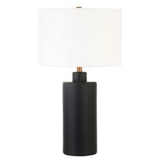 Carlina 25 in. Matte Black Table Lamp | The Home Depot