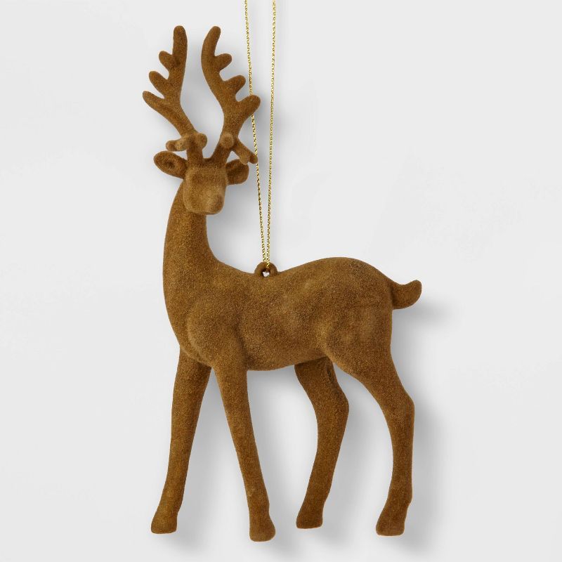 5.75" Flocked Reindeer Christmas Tree Ornament - Wondershop™ | Target