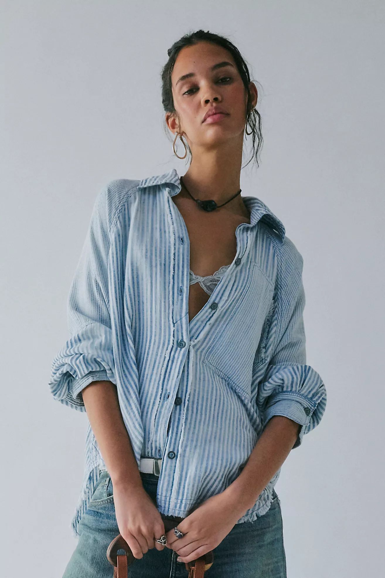 We The Free Indigo Skies Stripe Shirt | Free People (Global - UK&FR Excluded)