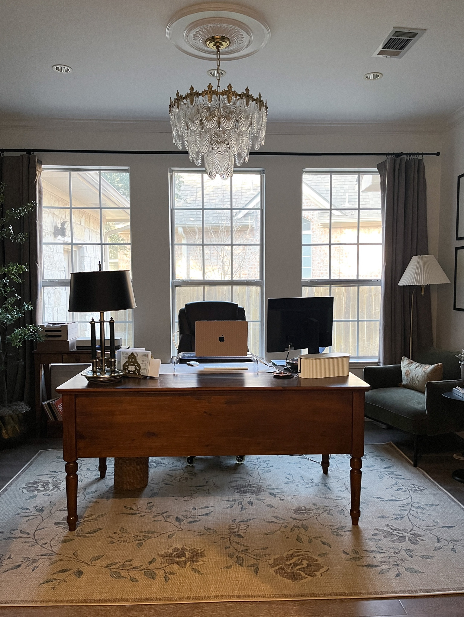 Dark and moody home office 

#LTKfindsunder50 #LTKhome #LTKSeasonal