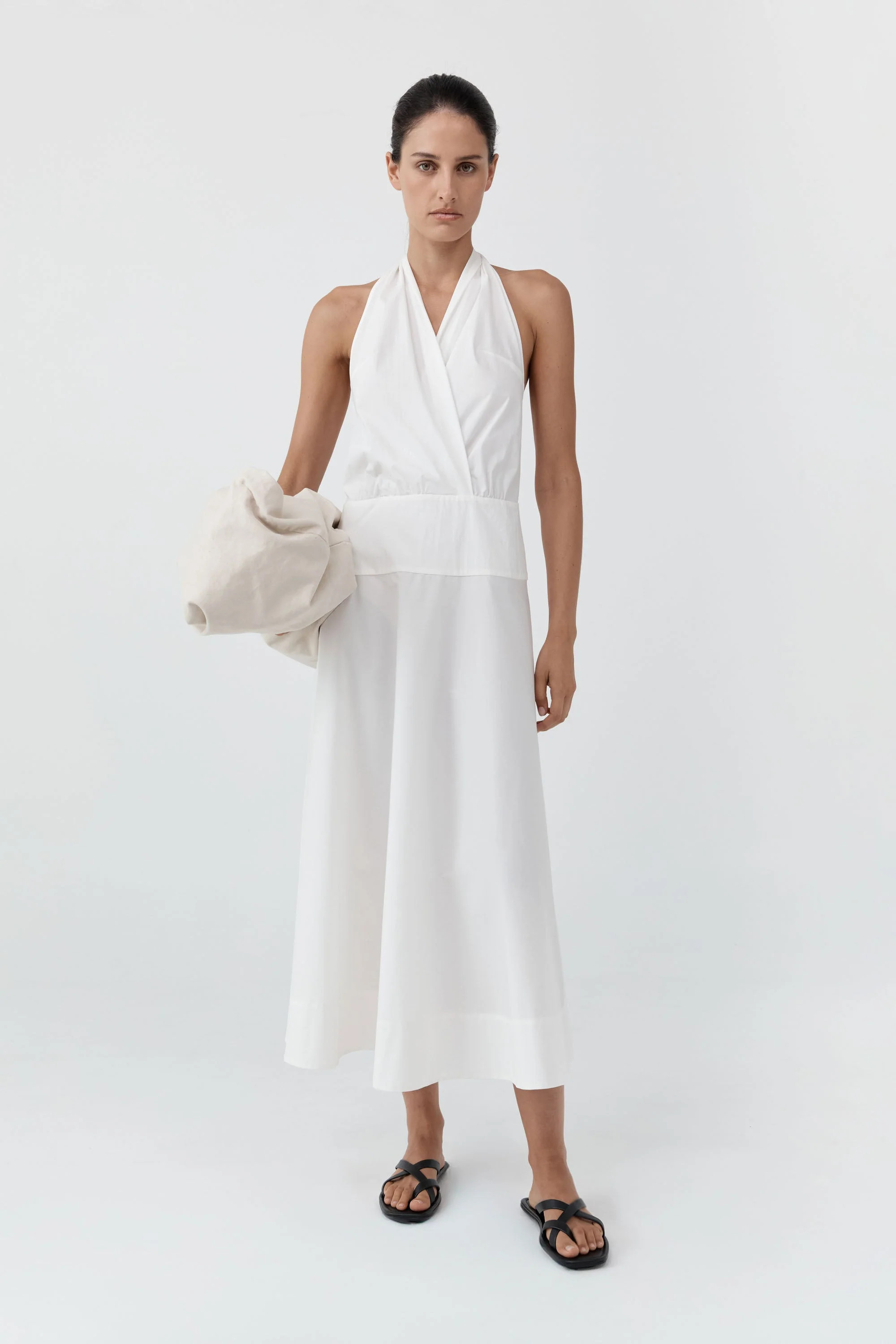 Halter Circle Hem Dress - Off White | St. Agni (US, UK, EU)