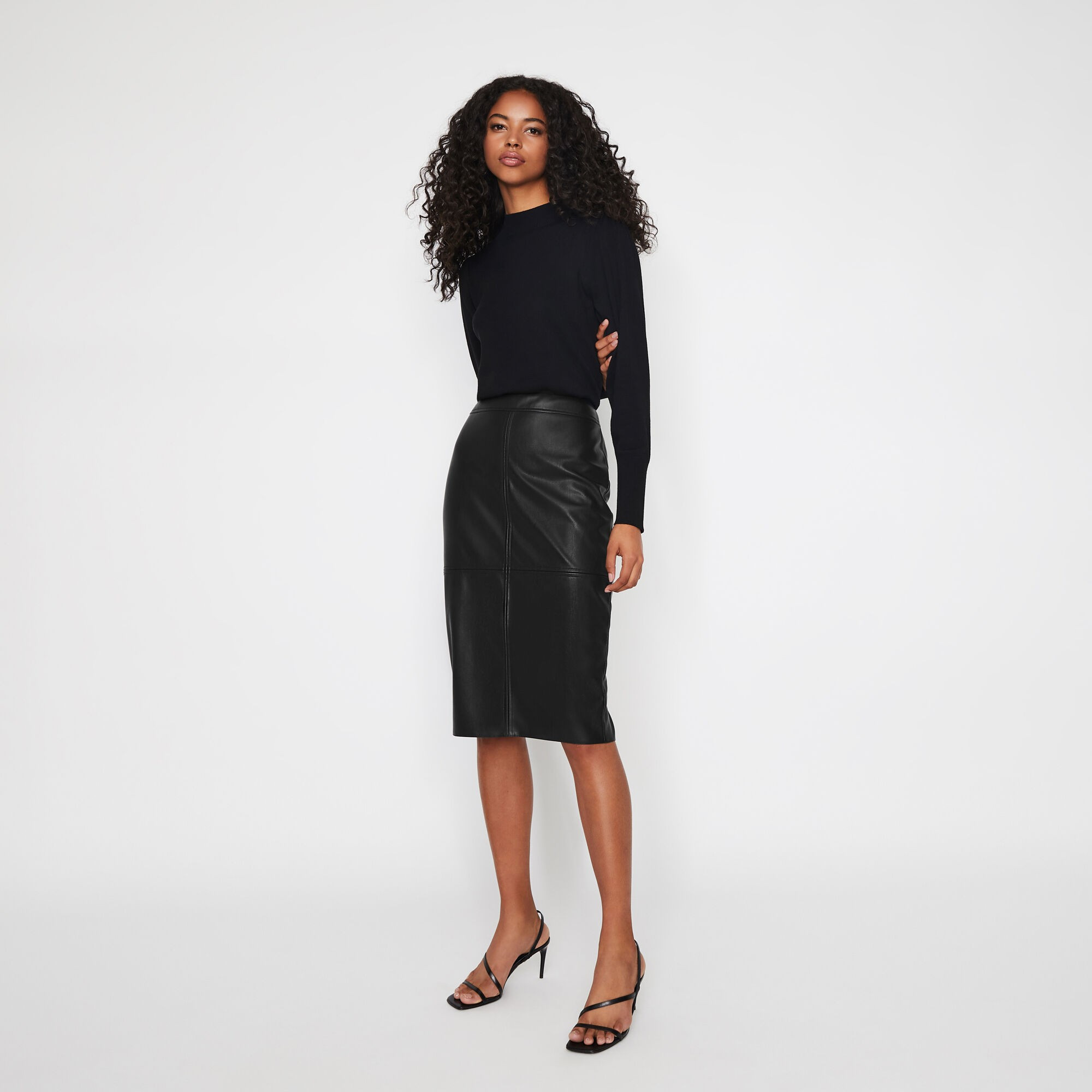 FAUX LEATHER PENCIL SKIRT | Warehouse Fashions UK