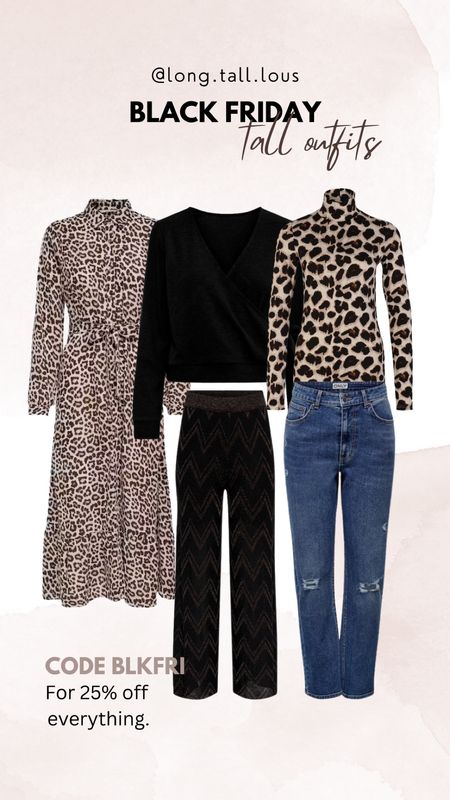 Black Friday at the Founded

All items are tall specific 

Leopard maxi dress, black wrap cardigan, black and brown sparkly wide leg pants, leopard top and straight leg jeans. 

25% off with code BLKFRI 



#LTKunder100 #LTKsalealert #LTKCyberweek