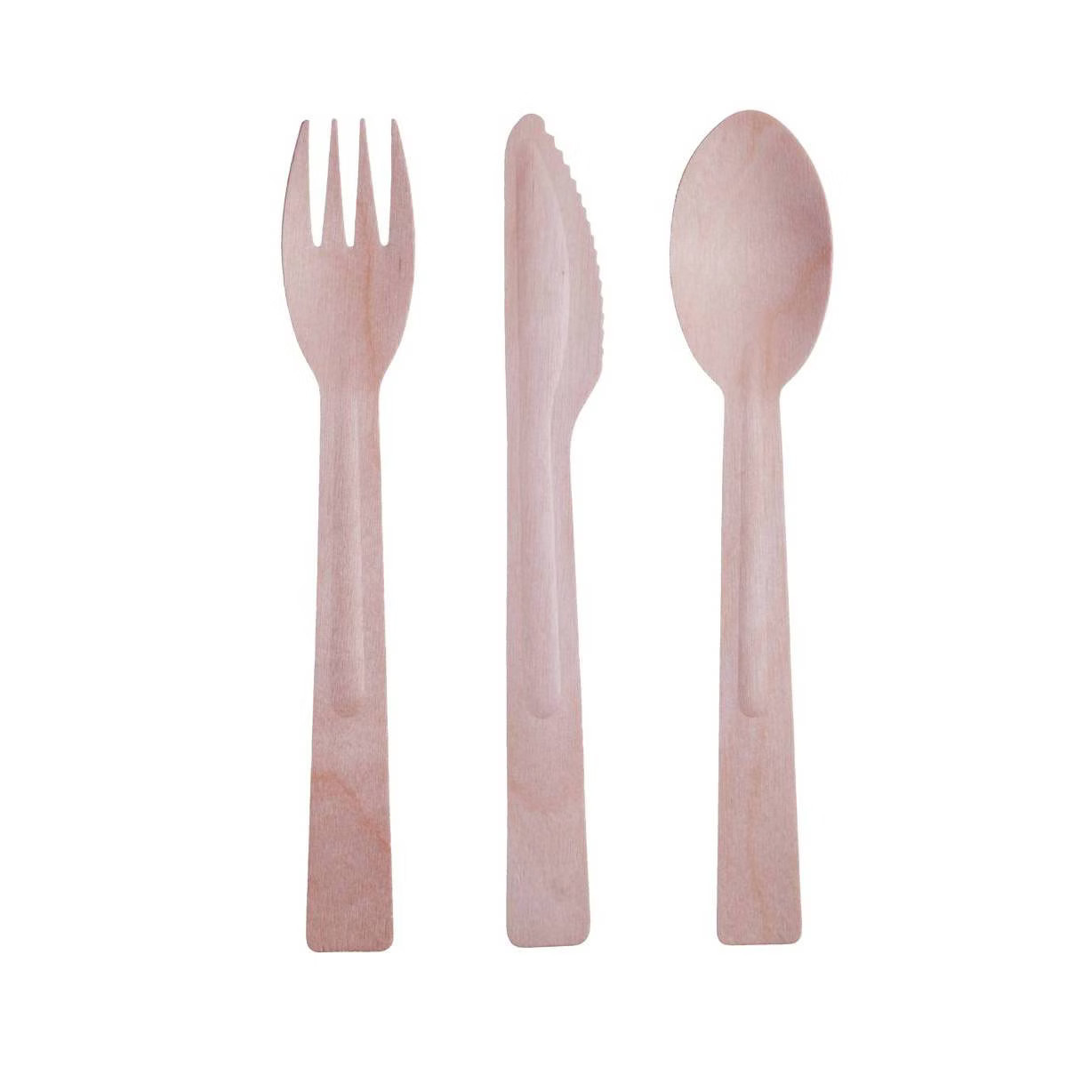 foodstiks Premium Compostable Disposable Wood Cutlery Forks, Knives & Spoons - 24pc | Target