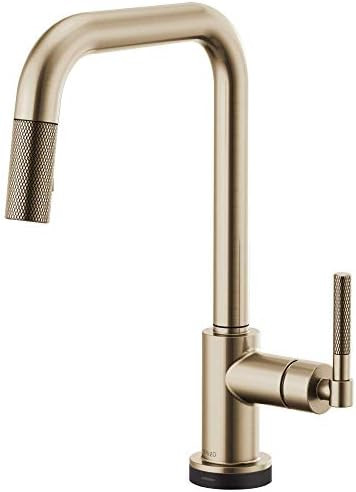 Brizo 64053LF-GL Litze Smarttouch Pull-Down Faucet with Square Spout and Knurled Handle In Luxe G... | Amazon (US)