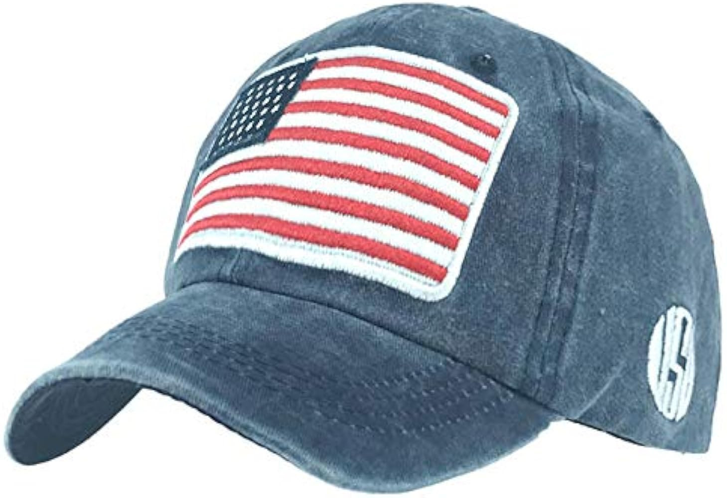 Uphily Navy Blue USA American Flag Baseball Cap, Low Profile Patriotic Dad Hat for Men or Women | Amazon (US)