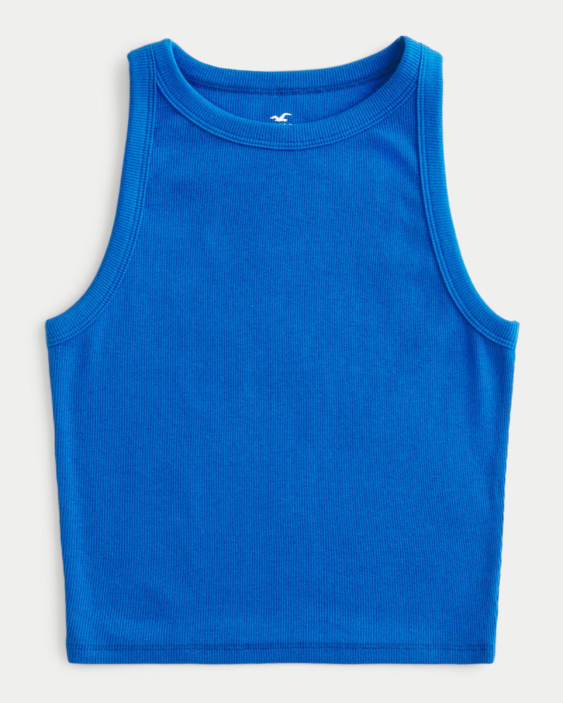 Ribbed High-Neck Tank | Hollister (US)