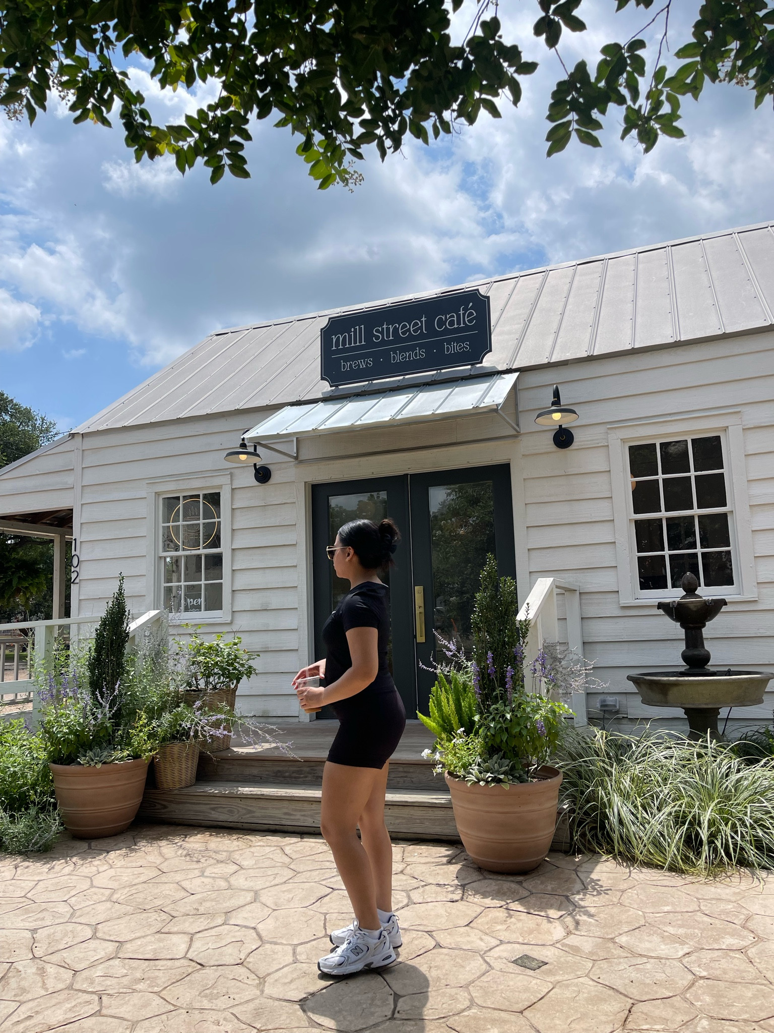 Coffee run outfit idea 
Dri fit v neck tee: small 
Biker shorts: small 
White ankle socks 
New balance 530 sneakers: 4.5 men 
Sunglasses 

#LTKStyleTip #LTKFindsUnder100 #LTKActive