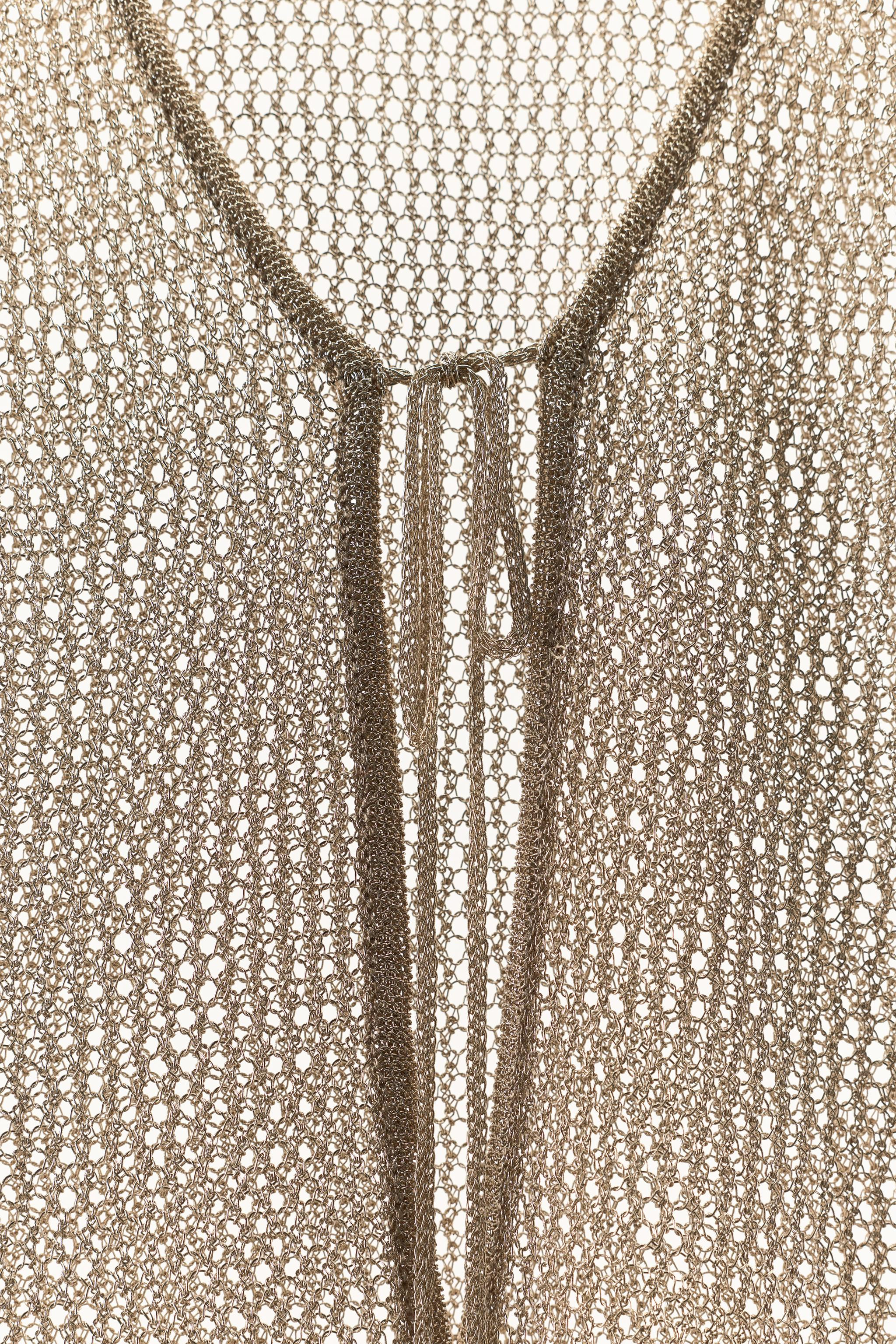 METALLIC THREAD MESH JACKET | Zara US