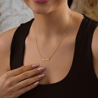 Name Necklace, Personalized Necklace in Sterling Silver, Gold & Rose Gold, Personalized Jewelry, Gift For Her, Qw10 | Etsy (US)