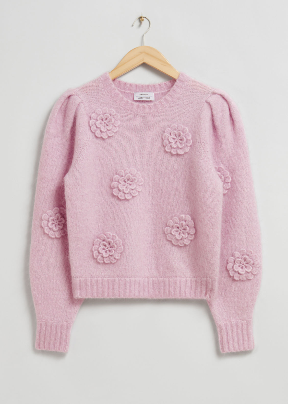 Rose-Appliqué Knit Jumper - Purple | & Other Stories (EU + UK)