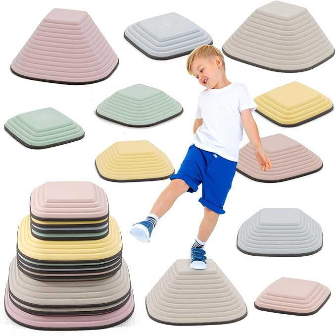 Stepping Stones for Kids,11 PCS Stackable balance board Kids,Anti-slip Stepping Stones Set Balanc... | Amazon (CA)